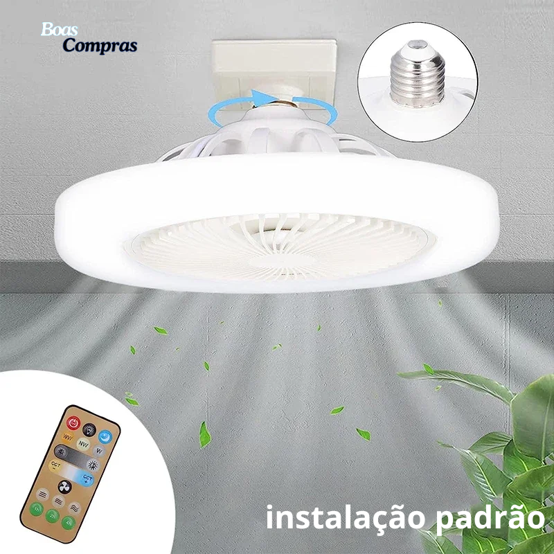 Luminária LED com ventilador Inteligente