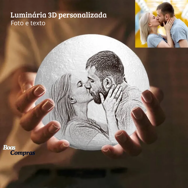 Lua 3D personalizada - Decoração